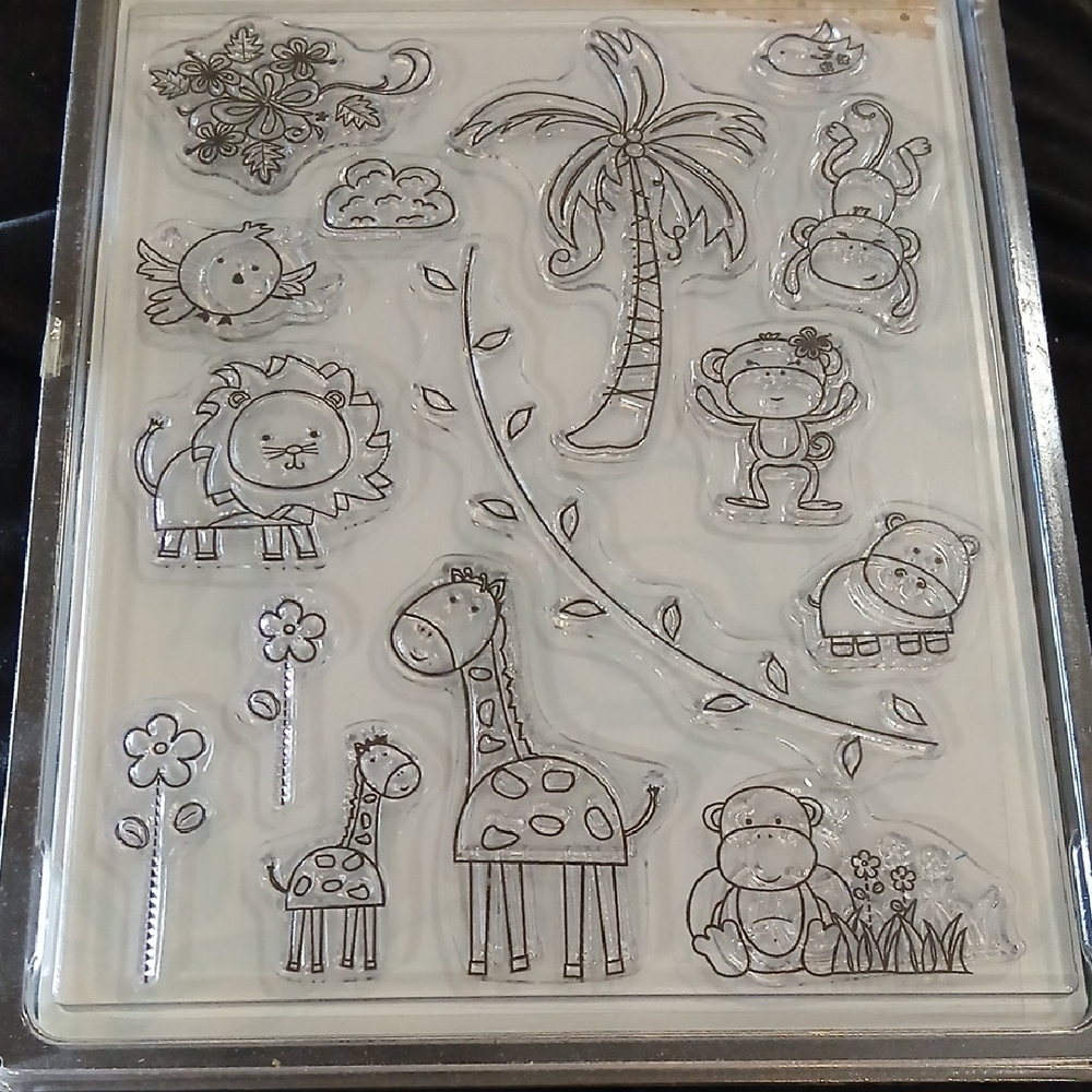 Mindy's Zoo Autumn Leaves AL2780 Clear Stamps NIB